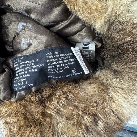 Toque hat trapper camo fur real rabbit Camouflage Fur-Lined Hat embroidered - Picture 7 of 15